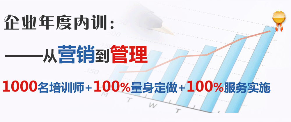 企業(yè)年度內訓：從營(yíng)銷(xiāo)到管理。1000名培訓師+100%量身定做+100%服務(wù)實(shí)施。